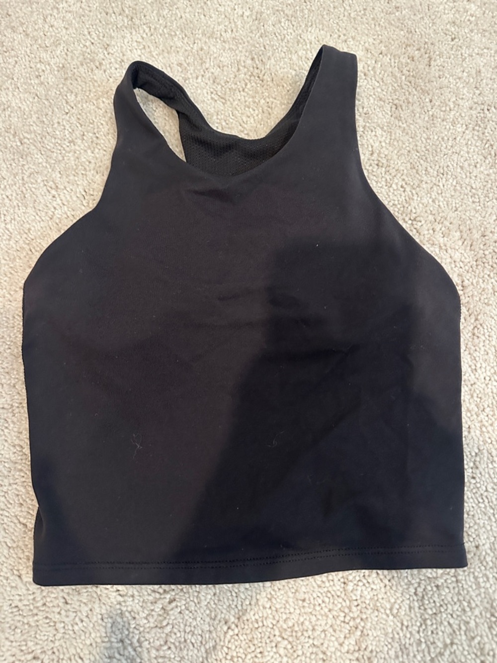 Athleta girl black crop top-size medium